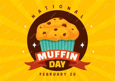 Premium Vector | National muffin day vector illustration with chocolate ...