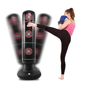 Homgee Fitness Punching Bag Inflatable Punching Bag Stand Boxing Bag ...