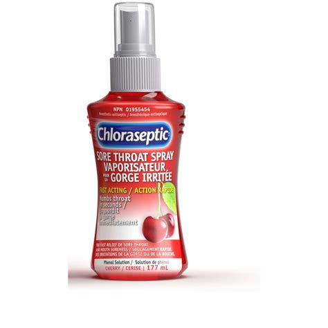 Chloraseptic Cherry Sore Throat Spray - Fast Acting Relief, Alcohol ...
