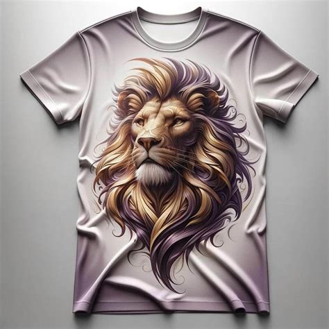 Astounding Lion Design White T-Shirt – Acquires