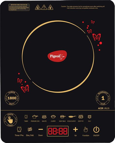 Pigeon By Stovekraft 14429 Acer Plus 1800 Watt Induction Cooktop with ...