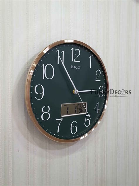 FunkyTradition Multicolor Analogue with Digital Date and Time Wall Clo