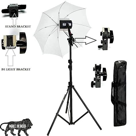 Umbrella Lightining Kit With 1 Umbrella, B-4 Light & Optional Bracket ...