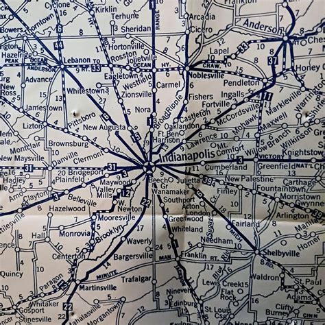 From a Map Scans Facebook Group. Central Indiana map scan from 1918. No ...