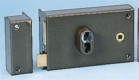 9762 - FE97622070 Dom Metalux | Dom Metalux Black Steel Rim Lock, Key ...