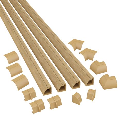 Buy D-Line 4-meter Quarter Round Cable Trunking Kit, Corner Cable Cover ...