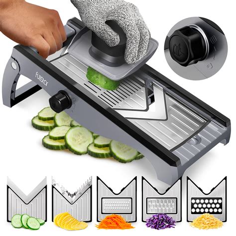 Fullstar 7-in-1 Stainless Steel Mandoline Slicer for Kitchen, Vegetable ...