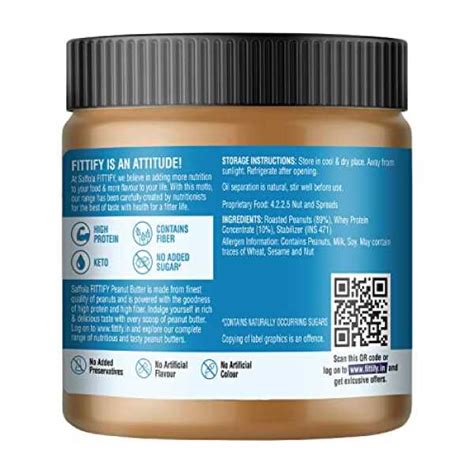 Saffola FITTIFY Whey Protein Peanut Butter | Unsweetened | Super Creamy ...