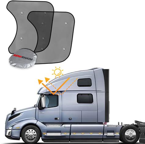 Amazon.com: Side Window Sun Shade for Semi-Truck - Custom Fit for Kenworth T680 / T880 / W990 ...