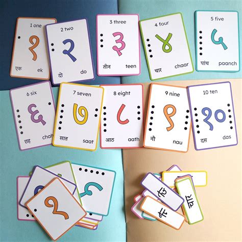 Buy Hindi Number Flashcards Printable, Hindi English Bilingual Number ...