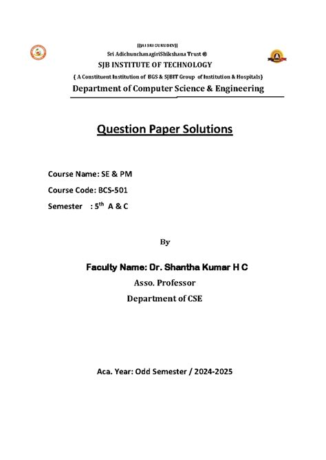 QP-Solutions: Software Engineering Practices & Process Models (CSE 5th ...