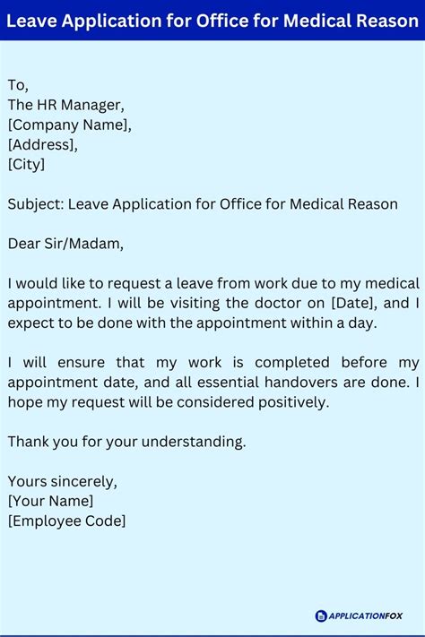 (5+ Samples) Medical leave application for office