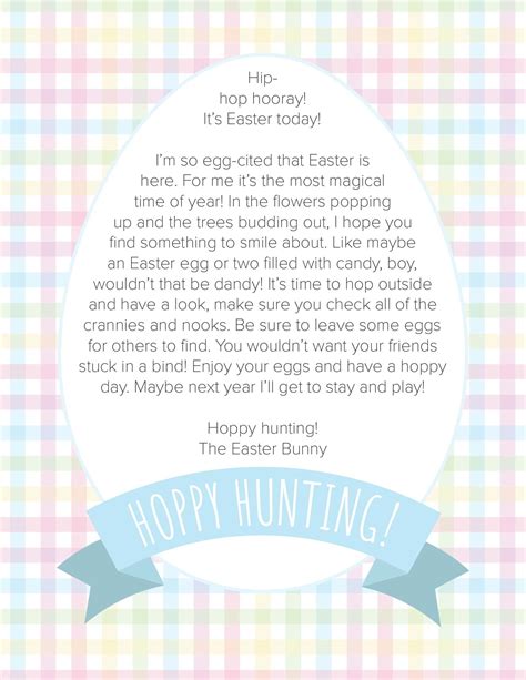 Free Printable Easter Bunny Letter Templates [PDF, Word] Editable