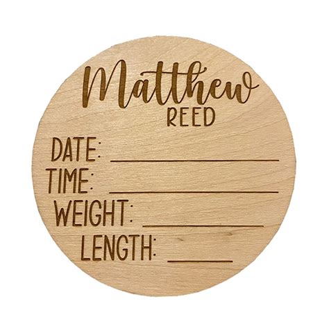 Buy Personalized Wooden Baby Announcement Sign Customized Birth ...