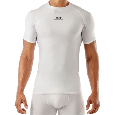 McDavid Sport Compression Shirt With Short Sleeves, White, Adult Small ...