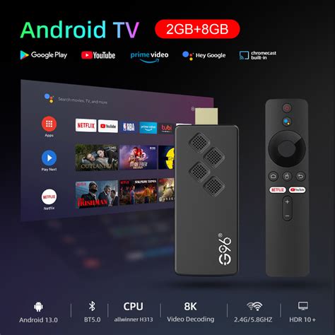 G96 TV Stick Android13.0 2GB 8GB Dual-Band 4K Player Bluetooth Voice TV ...