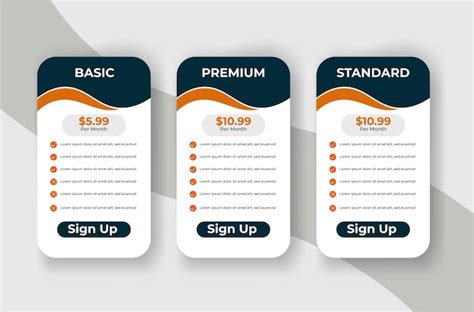 Image result for Subscription Table Design