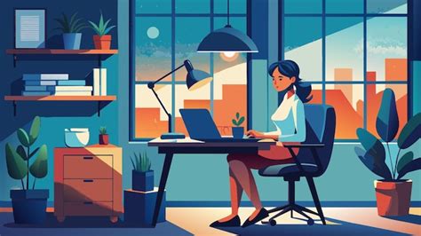 Woman Working On Computer Cartoon 的图像结果