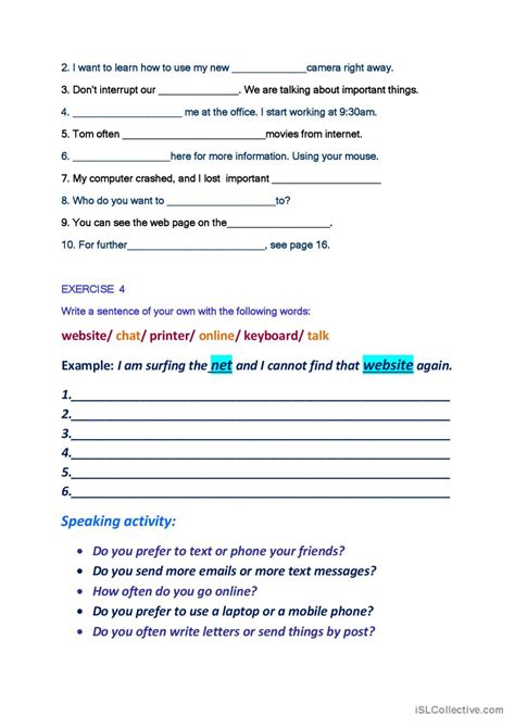 Communication and Technology Worksheets 的图像结果