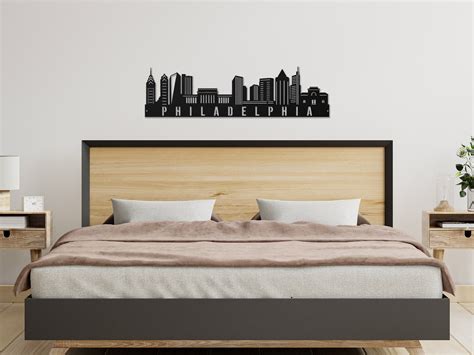Philadelphia City Skyline Metal Art, City Skyline Wall Decor, City ...