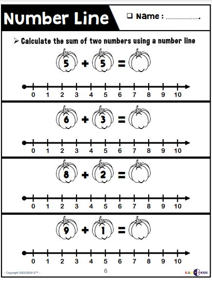 Using a Number Line 1st Grade 的图像结果