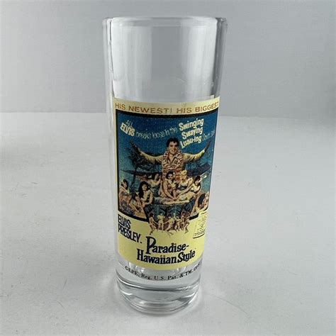 Elvis Presley Paradise Hawaiian Style Movie Poster 4" Tall Shot Glass ...