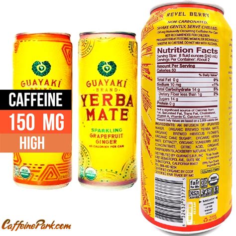 Guayaki Canned Yerba Mate Caffeine Content: How much is in?