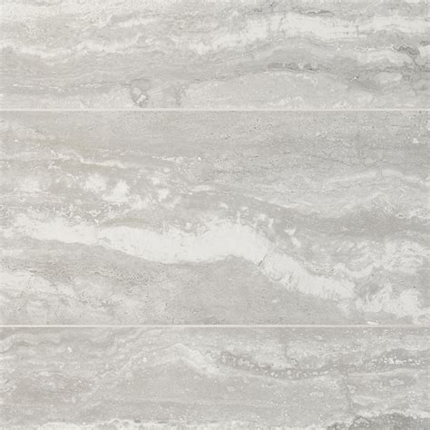 Buy Essential Travertine Gray 11.71 in. x 23.50 in. Porcelain Floor and ...