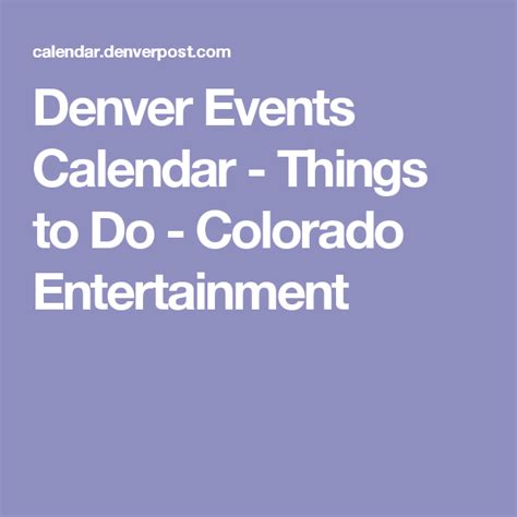 Cu Denver Event Calendar - Printable Word Searches