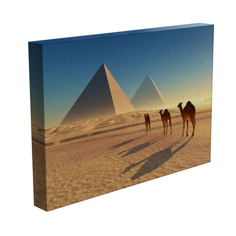 Buy Inephos Framed Canvas Painting - Pyramids of Egypt - Buildings Art ...