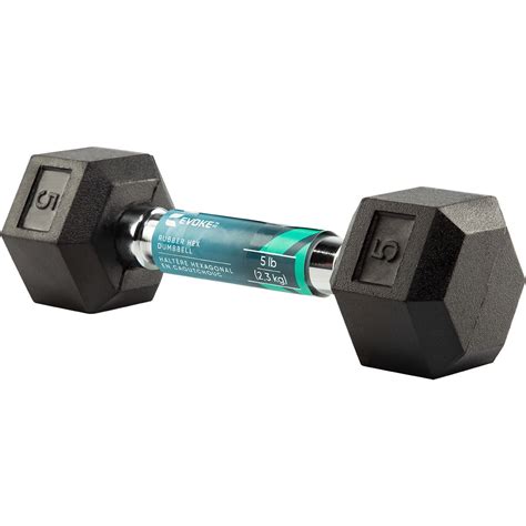Evoke 5 lb Rubber Hex Dumbbell, Weight, Home Gym | SportChek
