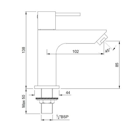 Jaquar Table Mounted Regular Basin Tap D Arc DRC-CHR-37001 - Chrome on ...