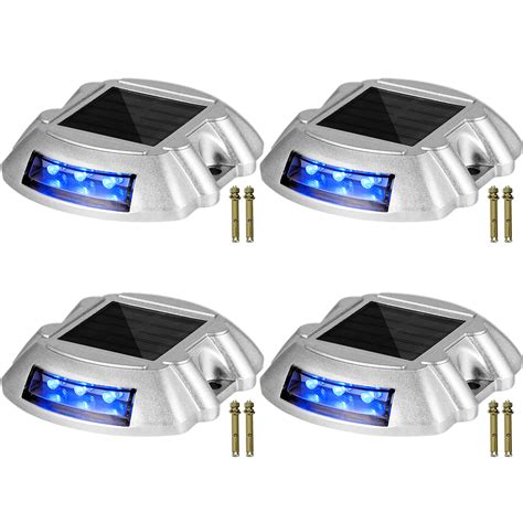 VEVOR Driveway Lights 4-Pack, Solar Driveway Lights with Switch Button ...