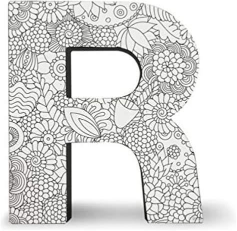 CGB GIFTWARE Color Joy Art - Large Block Letter “R“ Wall Hanging ...