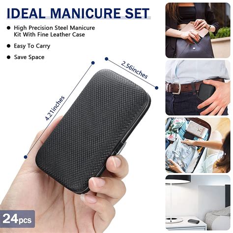 Buy Lasnten 24 Sets Manicure Set Nail Clippers Grooming Nail Kit ...