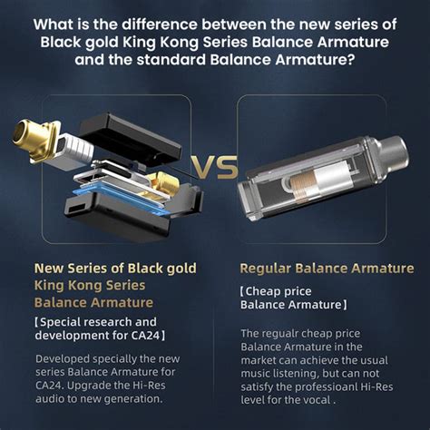 CCA-APEX24 24 Balanced IEM - Black & Gold | 24 Driver, Ergonomic ...