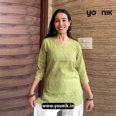 Parrot Printed Cotton Short Kurti – YOUNIK