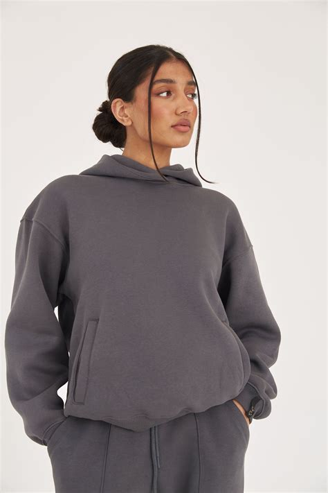 Oversized Hoodie Dark Grey - Women's Loungewear Hoodie | Sa-Sa Studio