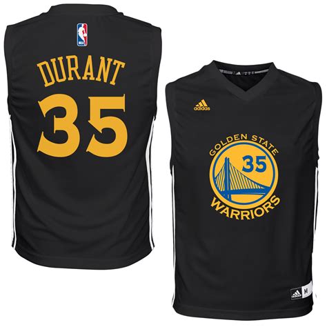 adidas Kevin Durant Golden State Warriors Youth Black Fashion Replica ...