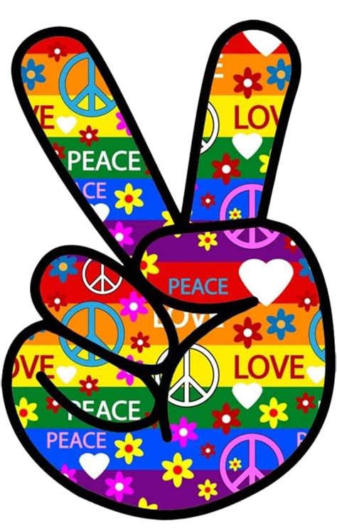 Colorful Peace Sign Art