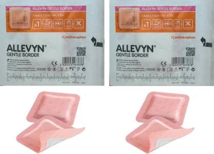 SMITH&NEPHEW Allevyn Gentle Border Foam Dressing 7.5cm x 7.5cm (Pack of ...