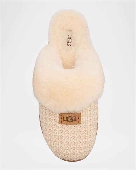 UGG Cozy Knit Shearling Slippers | Neiman Marcus