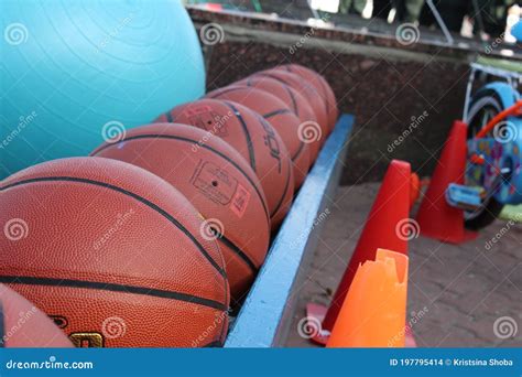 Five or More Basketballs are Placed in a Row Sports Equipment Physical ...