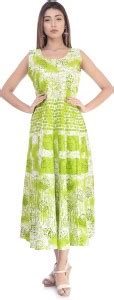 Suraaj Fashion Women Maxi Green Full Length Dress - Buy Suraaj Fashion ...