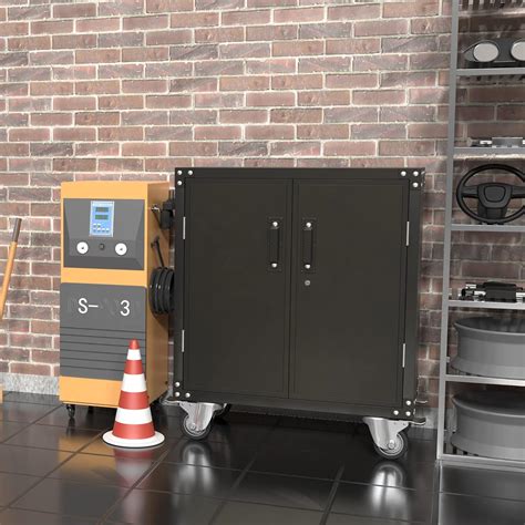 Buy Aobabo Metal Storage Cabinet on Wheels,Lockable Steel Cabinet with ...