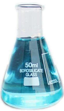 Labworld Conical flask 50 ml borosilicate glass Erlenmeyer flask for ...