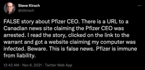 Fact check: Pfizer CEO Albert Bourla not arrested by FBI for vaccine ...