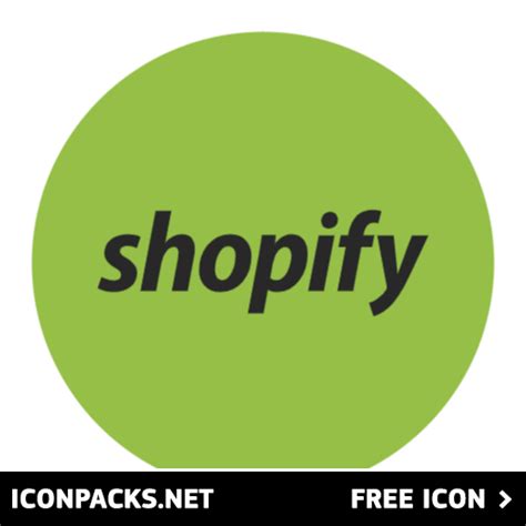 Free Shopify Circle Round Logo SVG, PNG Icon, Symbol. Download Image.