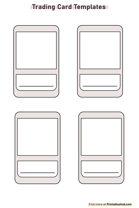 Free Printable Blank Trading Card Templates [PDF Included] - Printables Hub
