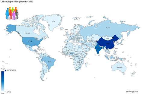 Urban Population On World Map